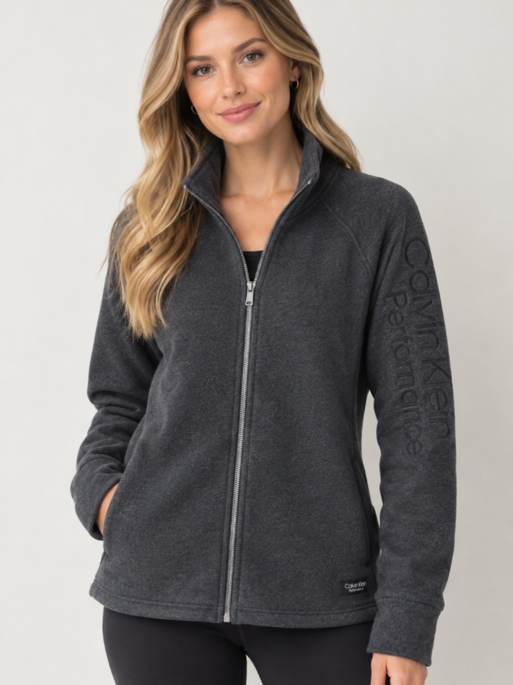 Calvin Klein zip up sweater with zip security pokets size XL